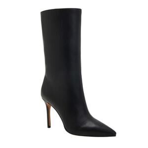 Katy Perry Revival Boot black faux leather stiletto pointed toe 10 new in box